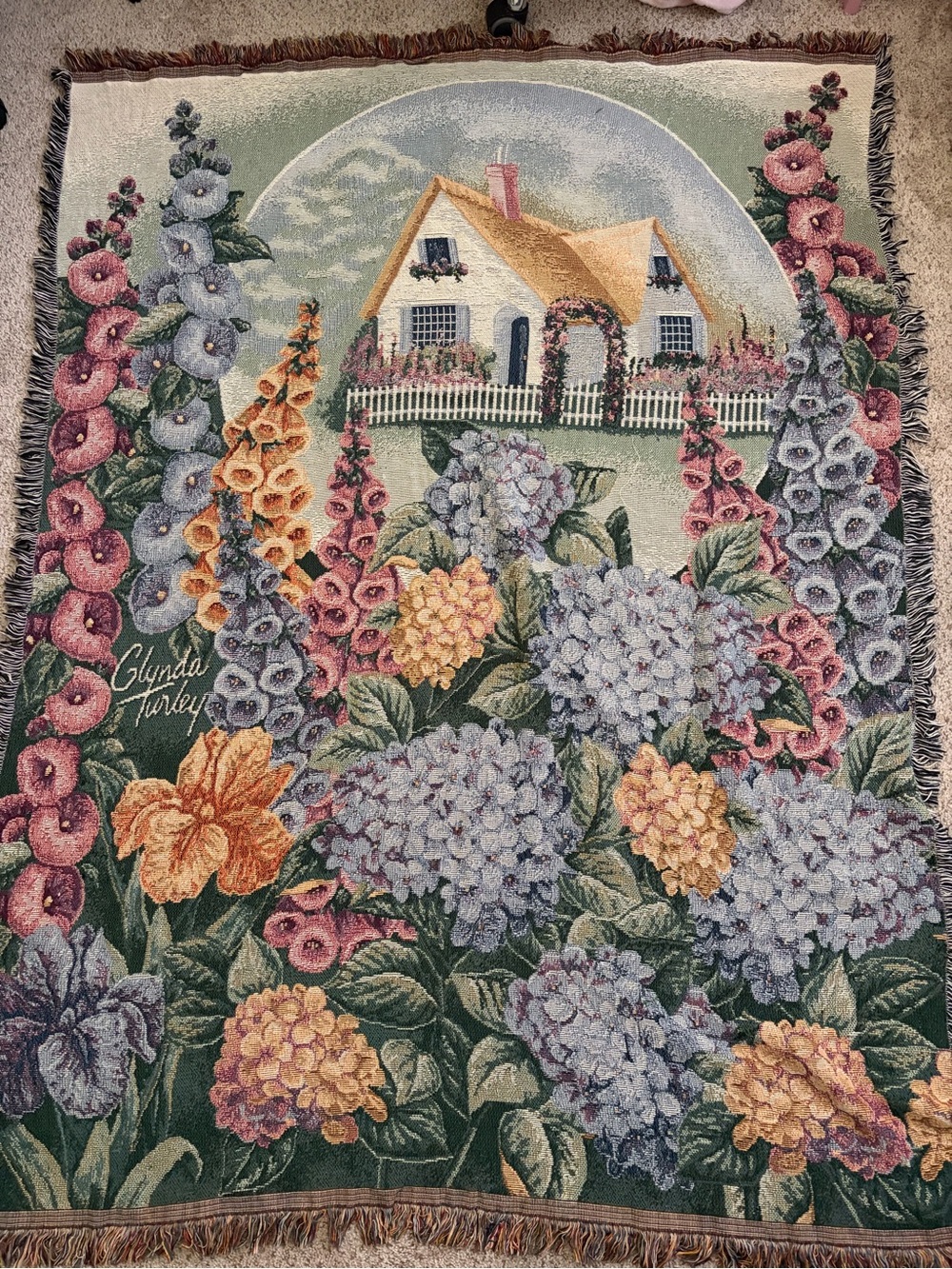 1997 The Glynda Turley Collection Tapestry Blanket